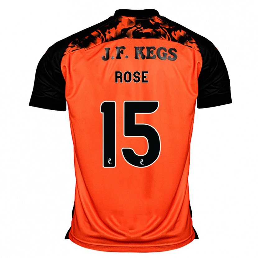 Danxen Homem Camisola Lachlan Rose #15 Laranja Preto Branco Principal 2026/27 Camisa