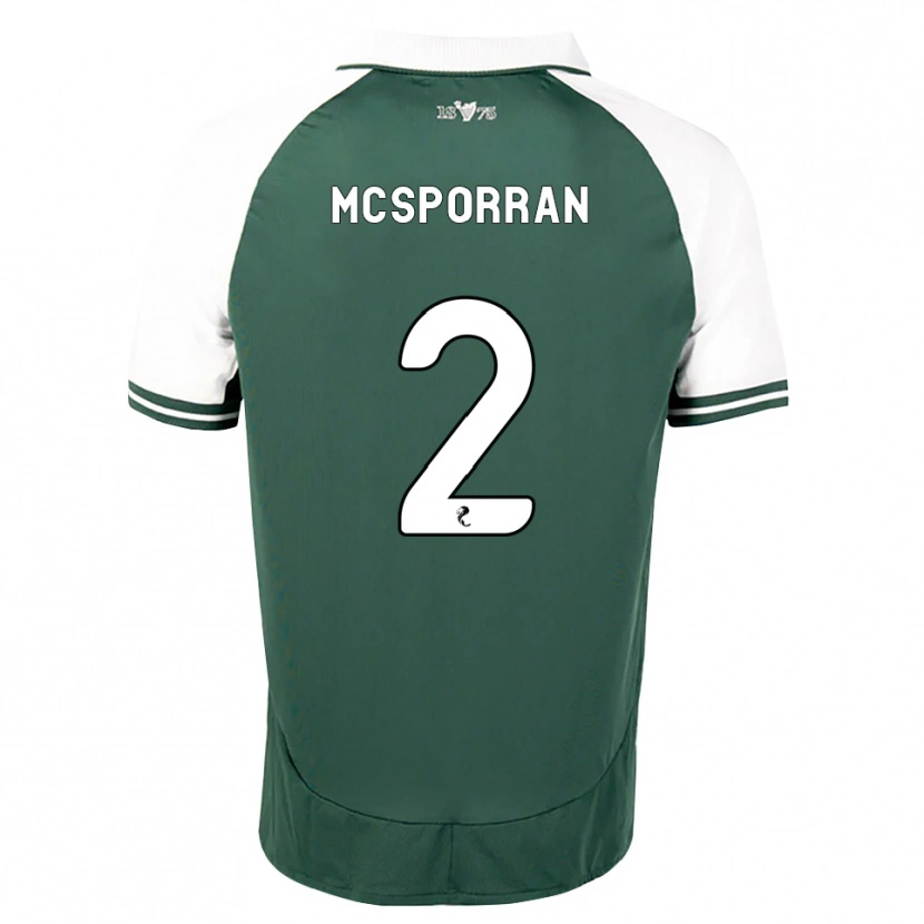 Danxen Homem Camisola Arran Mcsporran #2 Verde Mar Branco Principal 2026/27 Camisa