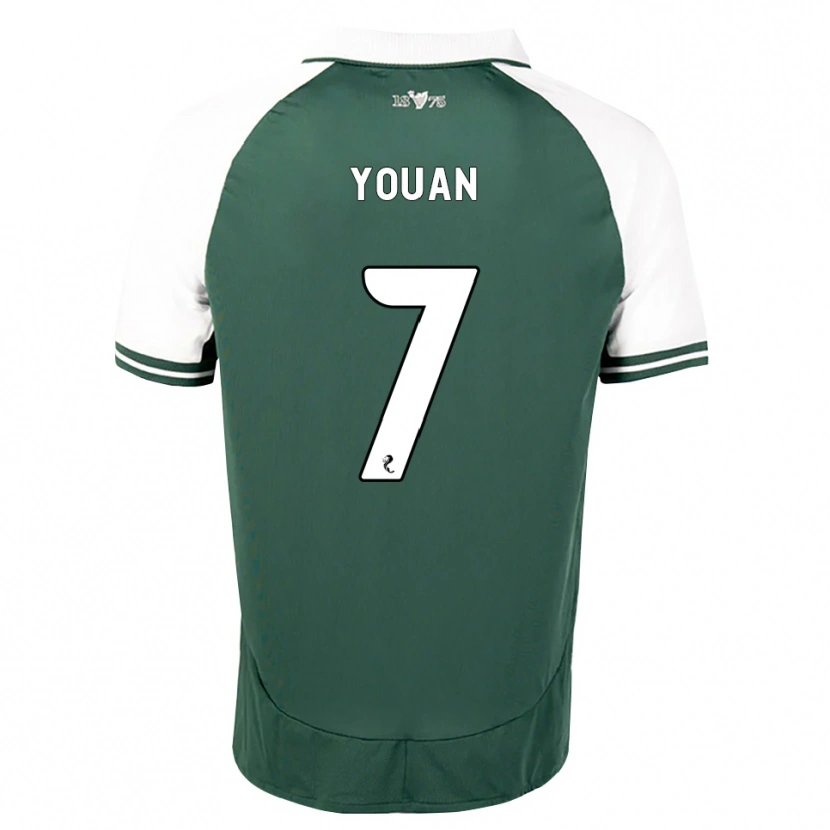 Danxen Homem Camisola Élie Youan #7 Verde Mar Branco Principal 2026/27 Camisa