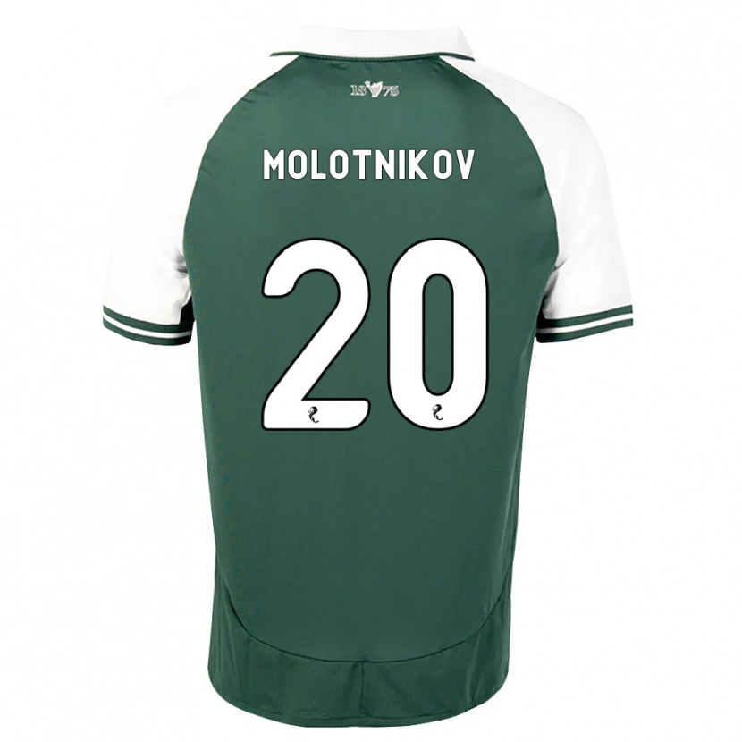 Danxen Homem Camisola Rudi Molotnikov #20 Verde Mar Branco Principal 2026/27 Camisa