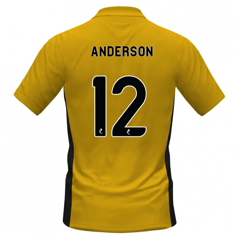 Danxen Homem Camisola Rhys Anderson #12 Laranja Preto Principal 2026/27 Camisa