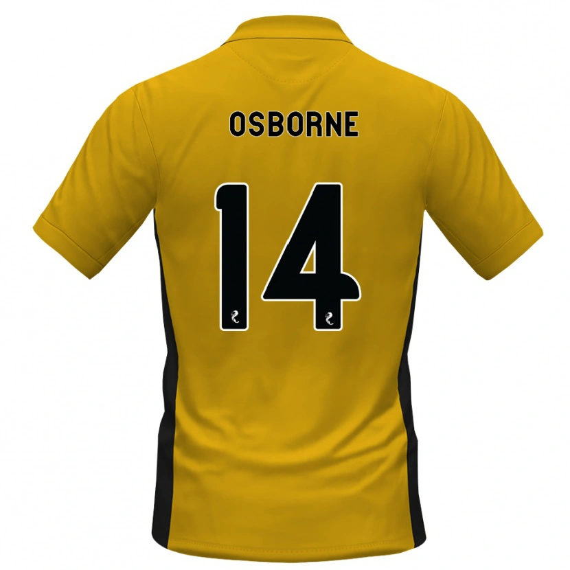 Danxen Homem Camisola Ellie Osborne #14 Laranja Preto Principal 2026/27 Camisa