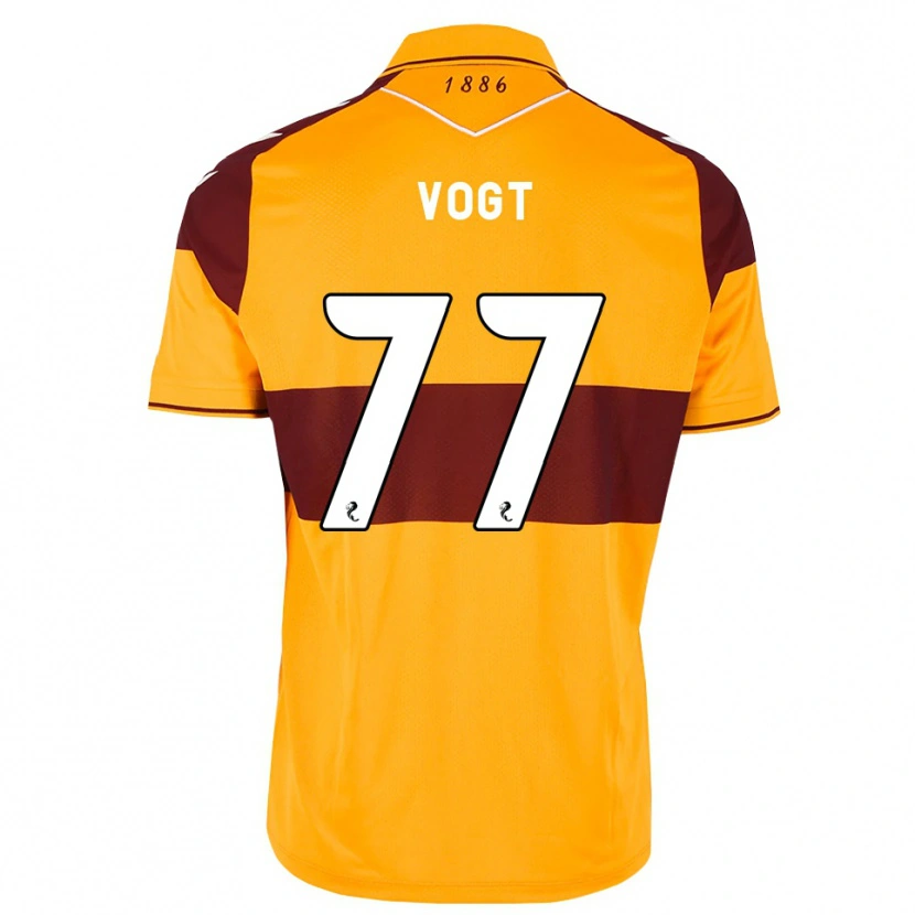 Danxen Homem Camisola Willy Vogt #77 Marrom Laranja Principal 2026/27 Camisa