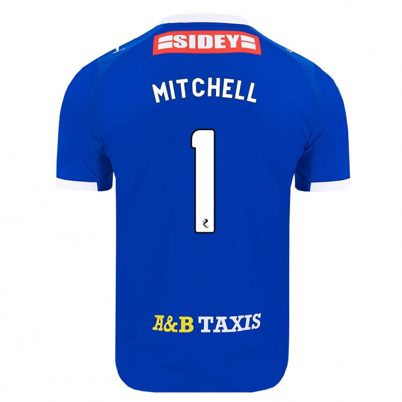 Danxen Homem Camisola Ellie Mitchell #1 Azul Vermelho Amarelo Principal 2026/27 Camisa