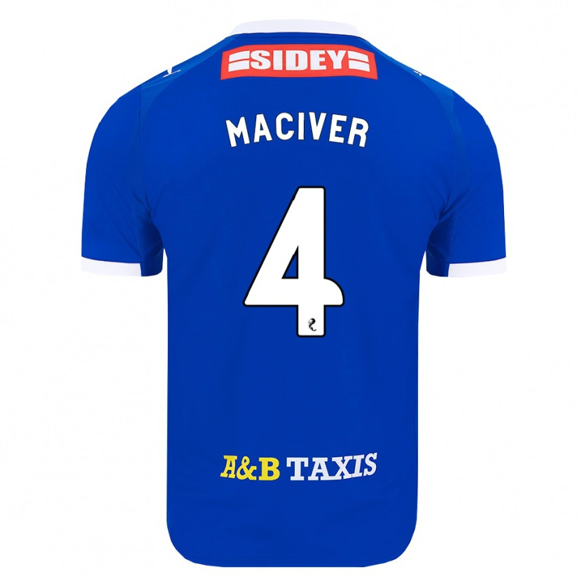 Danxen Homem Camisola Ellie Maciver #4 Azul Vermelho Amarelo Principal 2026/27 Camisa
