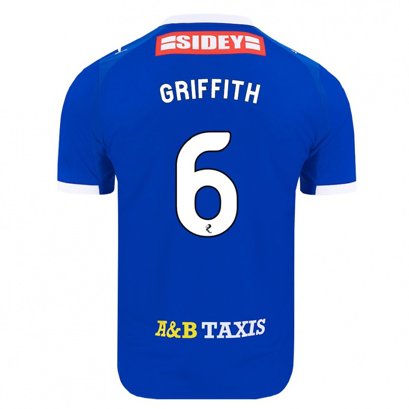 Danxen Homem Camisola Víctor Griffith #6 Azul Vermelho Amarelo Principal 2026/27 Camisa