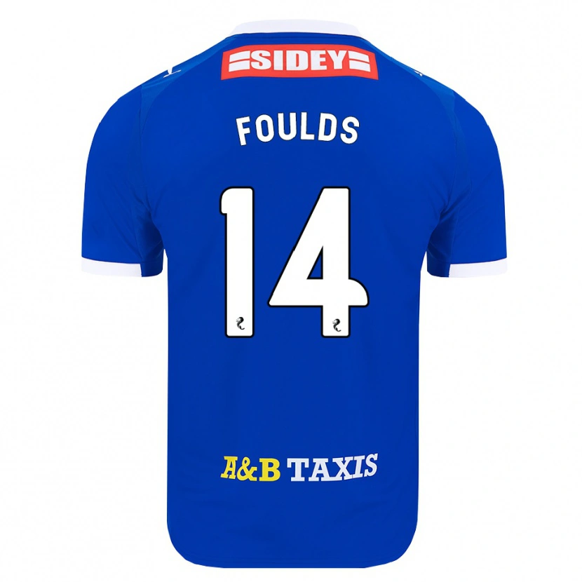 Danxen Homem Camisola Matty Foulds #14 Azul Vermelho Amarelo Principal 2026/27 Camisa