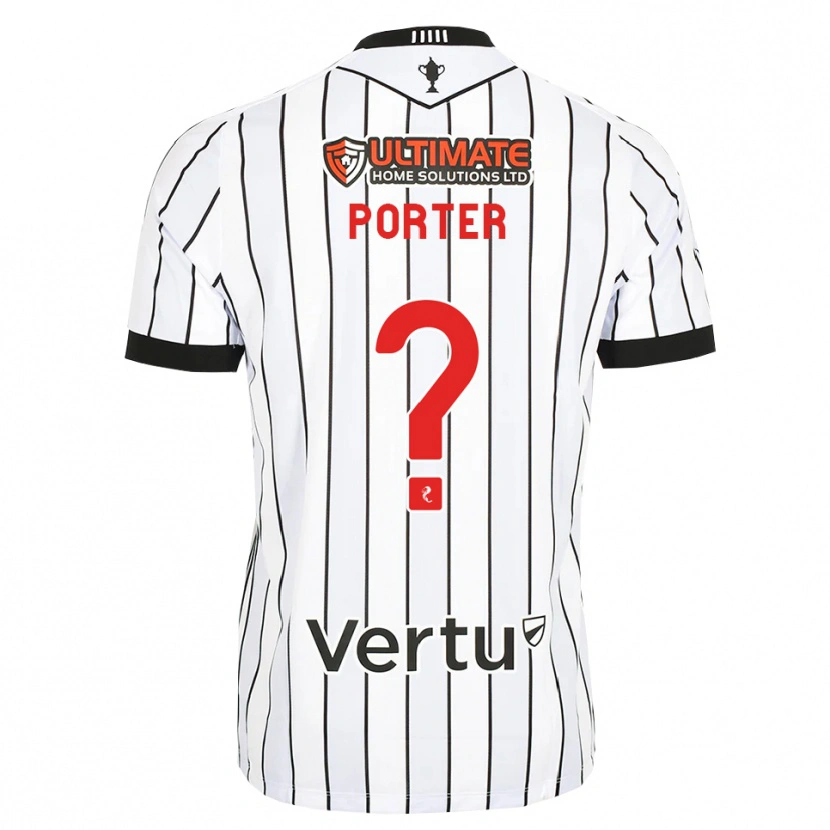 Danxen Homem Camisola Ryan Porter #0 Branco Preto Vermelho Principal 2026/27 Camisa