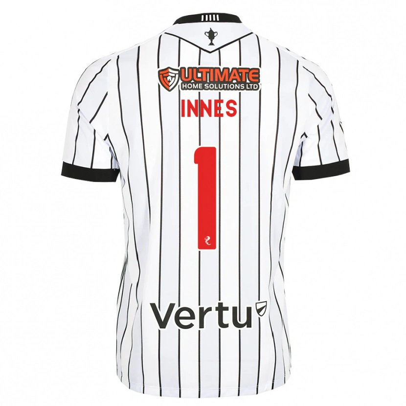Danxen Homem Camisola Charlie Innes #1 Branco Preto Vermelho Principal 2026/27 Camisa