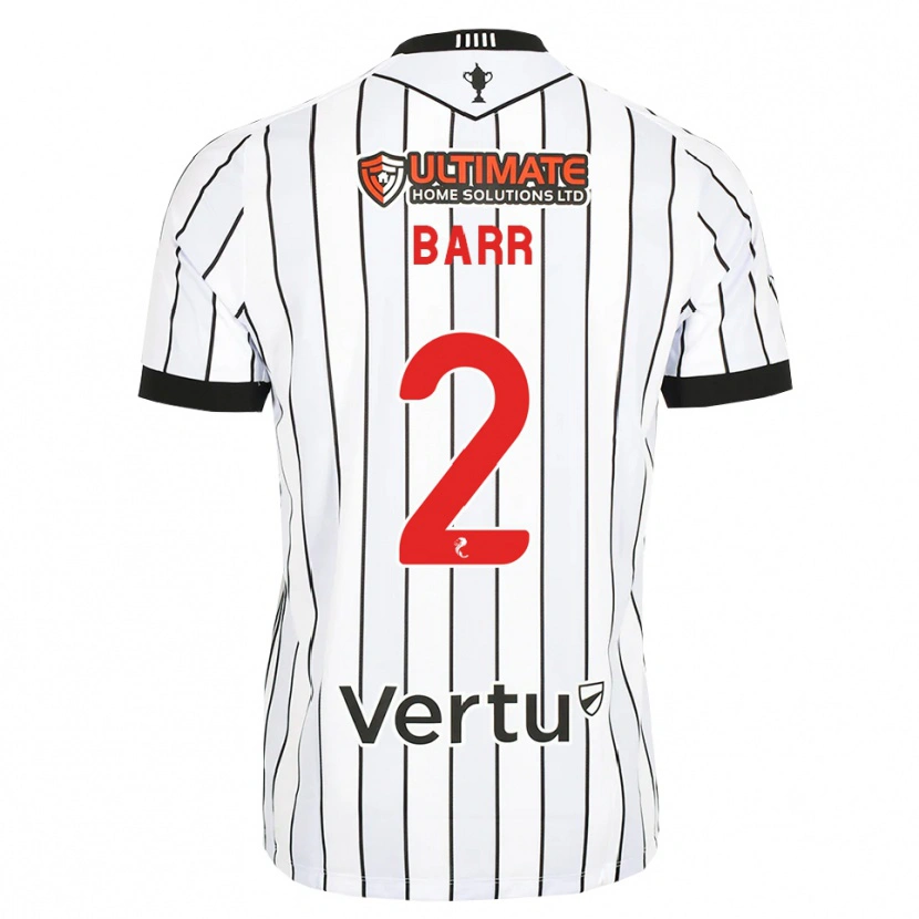 Danxen Homem Camisola Jack Barr #2 Branco Preto Vermelho Principal 2026/27 Camisa