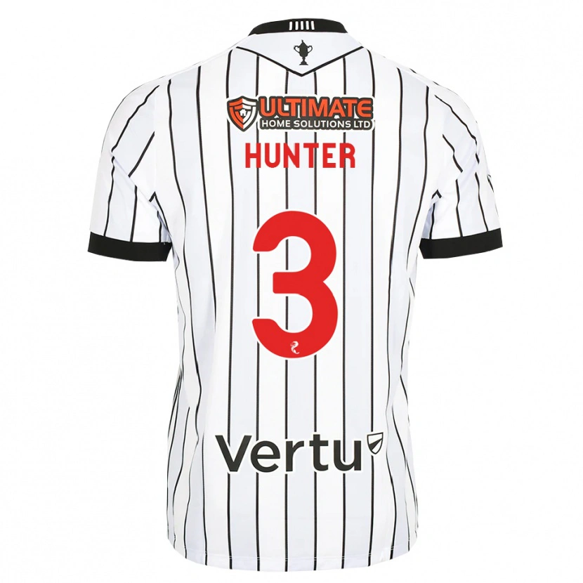 Danxen Homem Camisola Lyle Hunter #3 Branco Preto Vermelho Principal 2026/27 Camisa