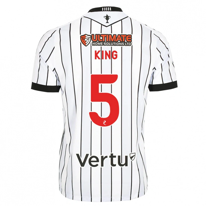 Danxen Homem Camisola Richard King #5 Branco Preto Vermelho Principal 2026/27 Camisa