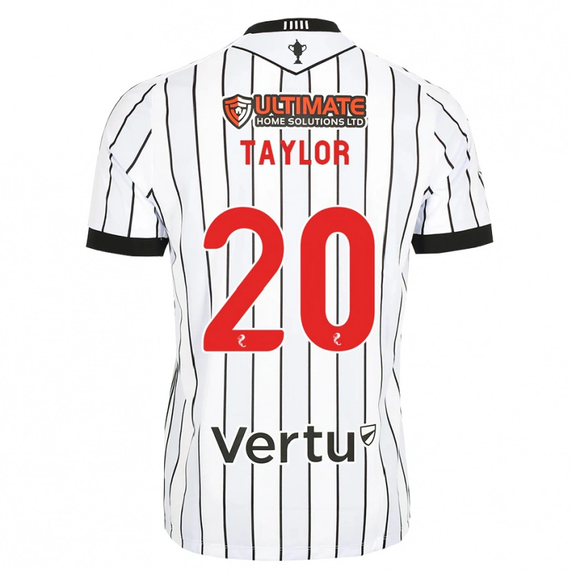 Danxen Homem Camisola Fraser Taylor #20 Branco Preto Vermelho Principal 2026/27 Camisa
