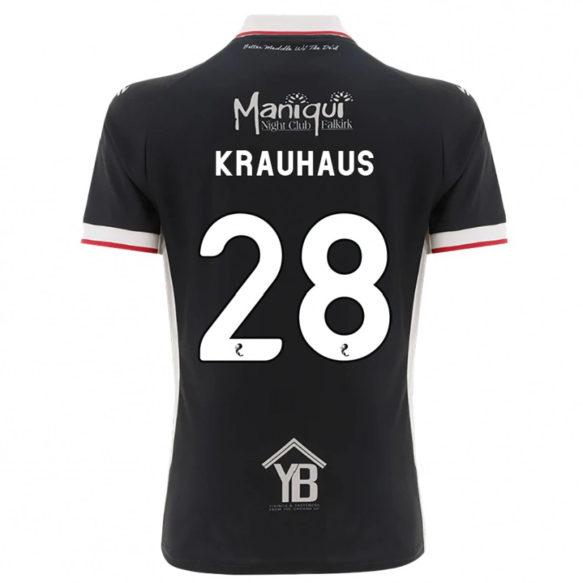 Danxen Homem Camisola Ben Krauhaus #28 Preto Branco Vermelho Principal 2026/27 Camisa