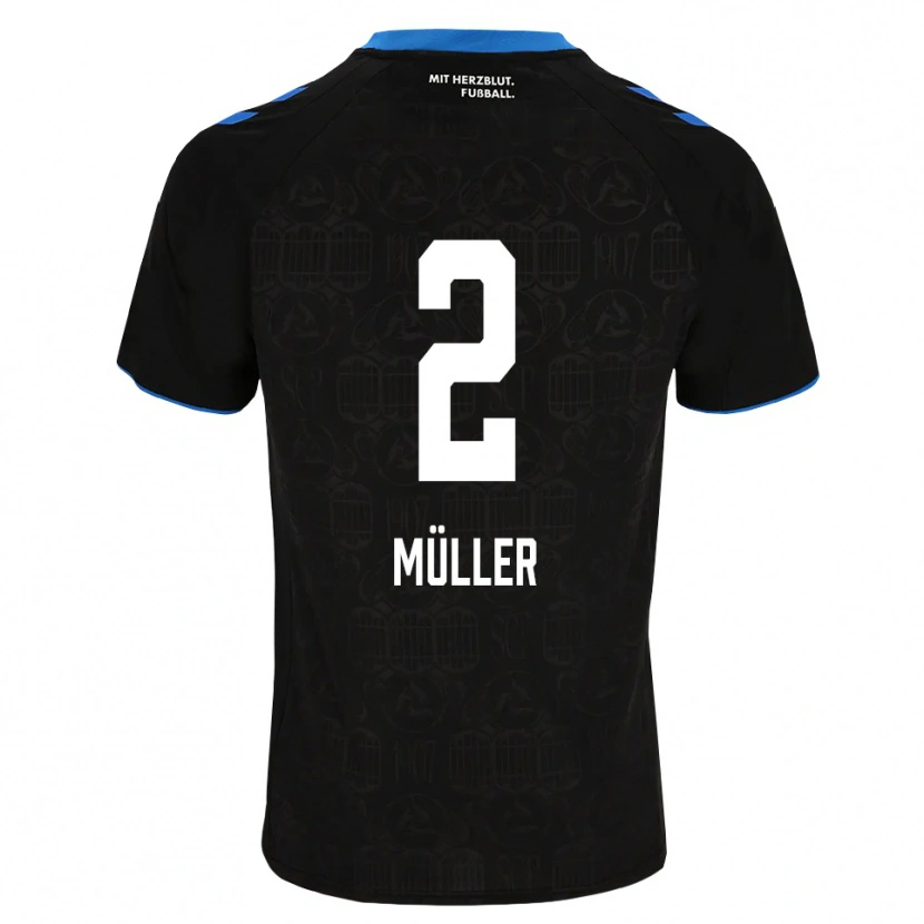 Danxen Homem Camisola Ruben Müller #2 Preto Branco Vermelho Principal 2026/27 Camisa