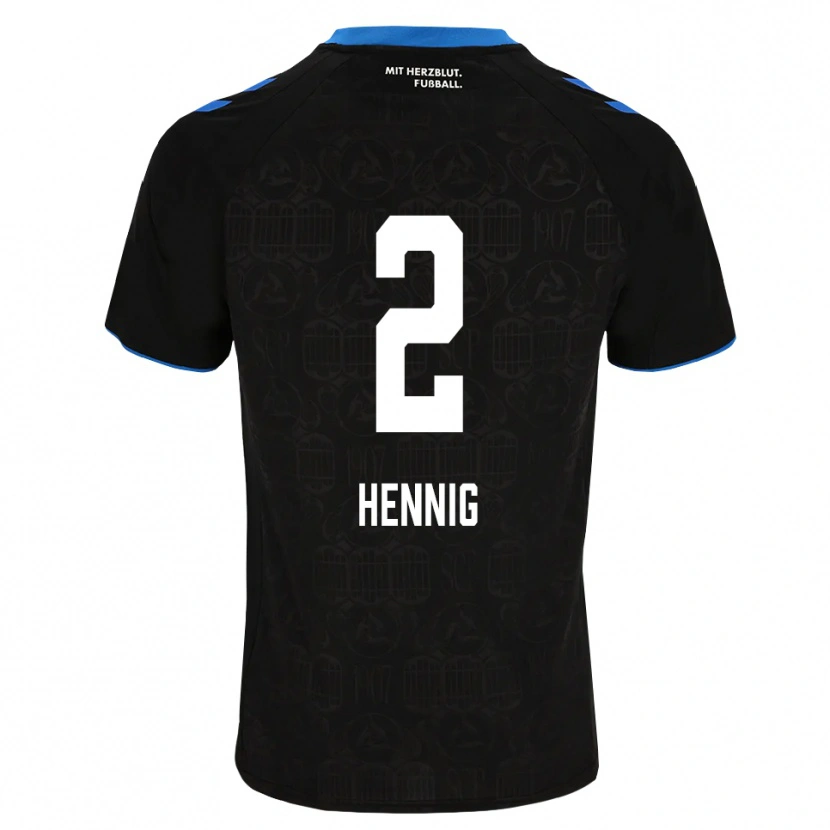 Danxen Homem Camisola Lenny Hennig #2 Preto Branco Vermelho Principal 2026/27 Camisa