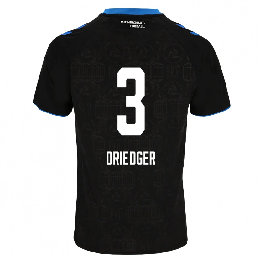 Danxen Homem Camisola Julian Driedger #3 Preto Branco Vermelho Principal 2026/27 Camisa