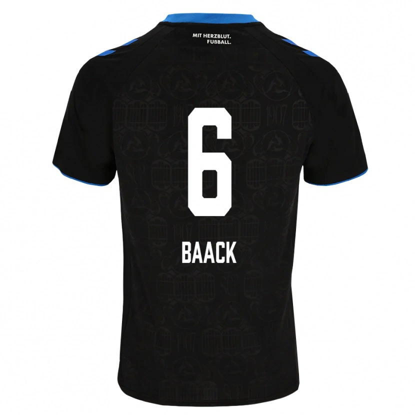 Danxen Homem Camisola Tom Baack #6 Preto Branco Vermelho Principal 2026/27 Camisa
