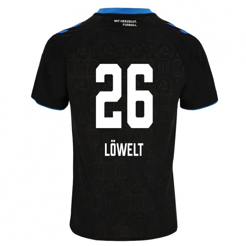 Danxen Homem Camisola Luca Löwelt #26 Preto Branco Vermelho Principal 2026/27 Camisa