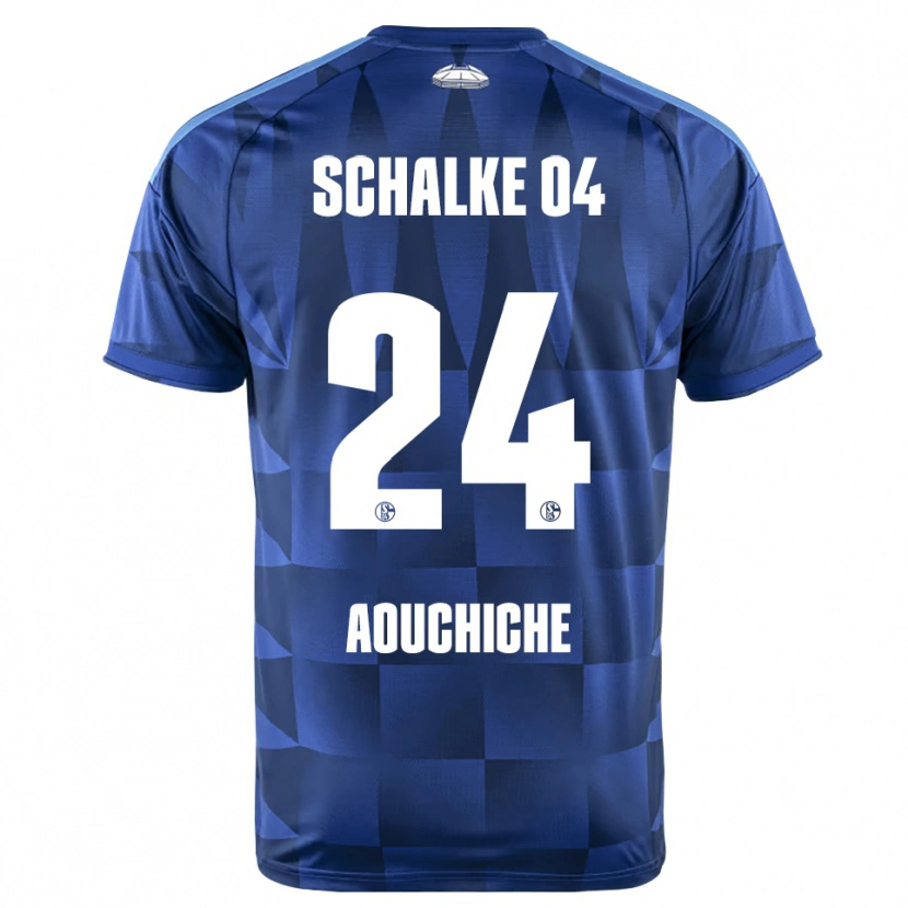 Danxen Homem Camisola Adil Aouchiche #24 Azul Escuro Amarelo Branco Principal 2026/27 Camisa