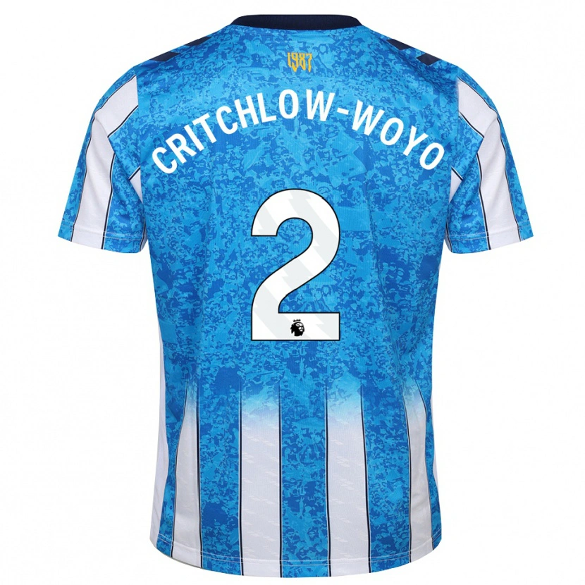 Danxen Homem Camisola Tionne Critchlow-Woyo #2 Branco Azul Laranja Principal 2026/27 Camisa