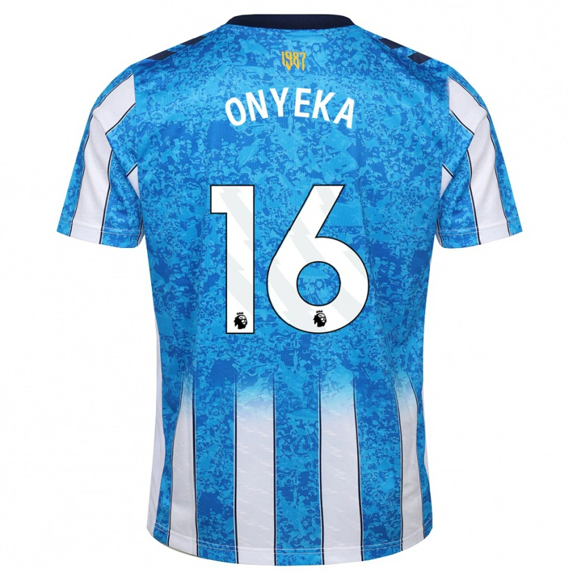 Danxen Homem Camisola Frank Onyeka #16 Branco Azul Laranja Principal 2026/27 Camisa