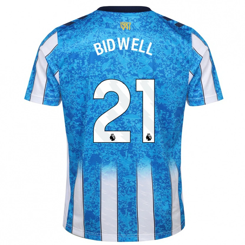 Danxen Homem Camisola Jake Bidwell #21 Branco Azul Laranja Principal 2026/27 Camisa