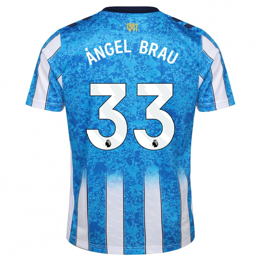 Danxen Homem Camisola Miguel Ángel Brau #33 Branco Azul Laranja Principal 2026/27 Camisa