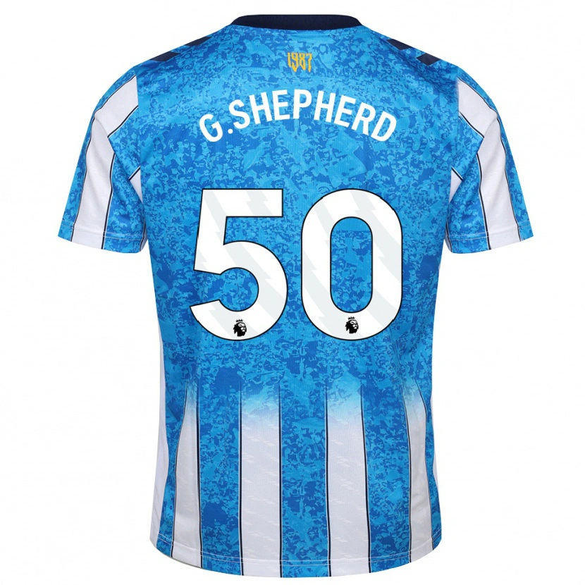 Danxen Homem Camisola George Shepherd #50 Branco Azul Laranja Principal 2026/27 Camisa