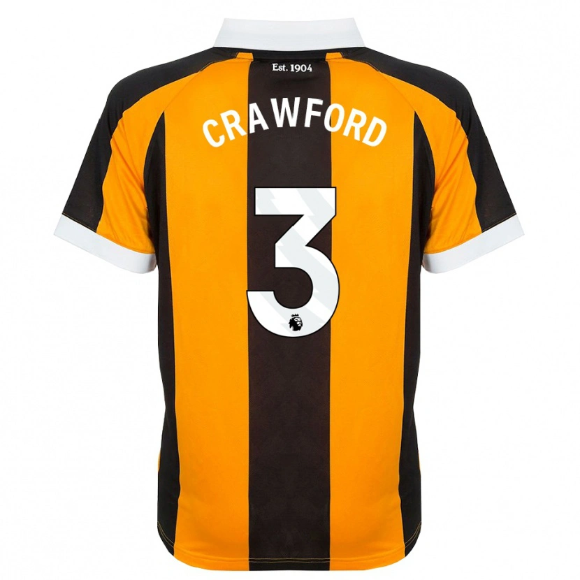 Danxen Homem Camisola Jude Crawford #3 Laranja Preto Branco Principal 2026/27 Camisa