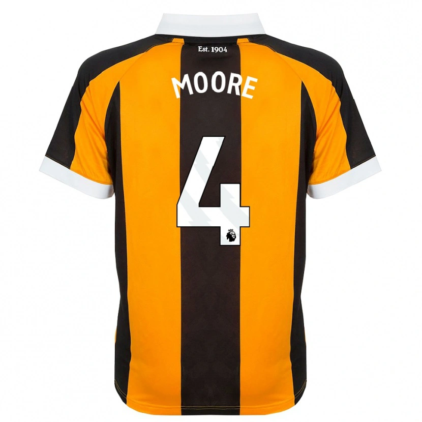 Danxen Homem Camisola Bobby Moore #4 Laranja Preto Branco Principal 2026/27 Camisa