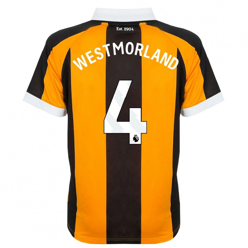 Danxen Homem Camisola Emma Westmorland #4 Laranja Preto Branco Principal 2026/27 Camisa