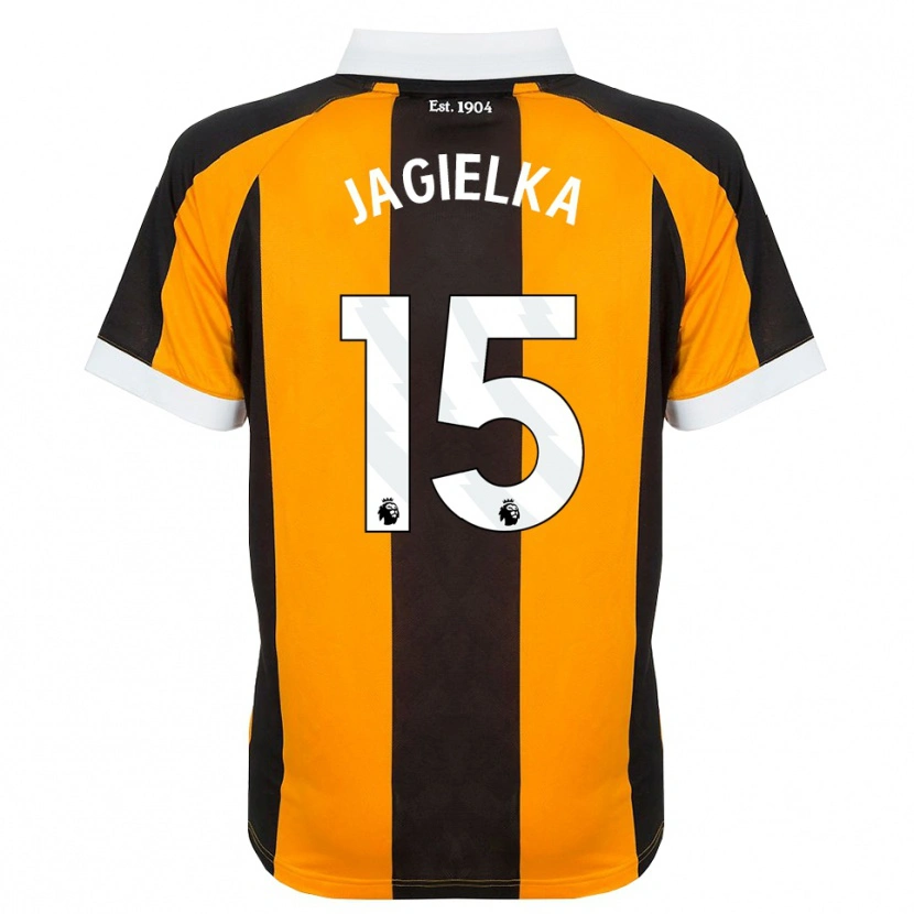 Danxen Homem Camisola Zac Jagielka #15 Laranja Preto Branco Principal 2026/27 Camisa