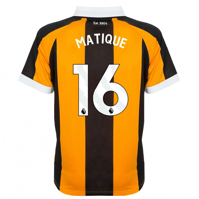 Danxen Homem Camisola Albert Matique #16 Laranja Preto Branco Principal 2026/27 Camisa