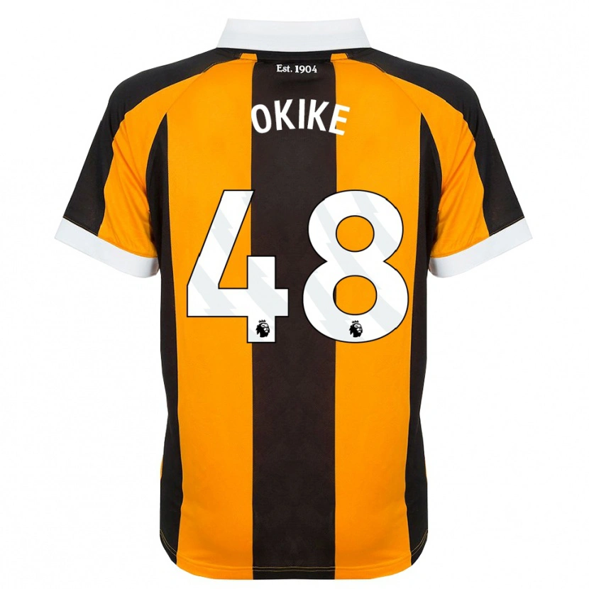 Danxen Homem Camisola Calvin Okike #48 Laranja Preto Branco Principal 2026/27 Camisa