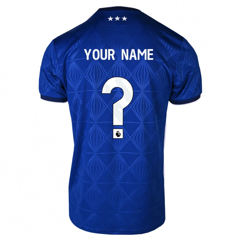 Danxen Homem Camisola Seu Nome #0 Azul Médio Branco Vermelho Principal 2026/27 Camisa