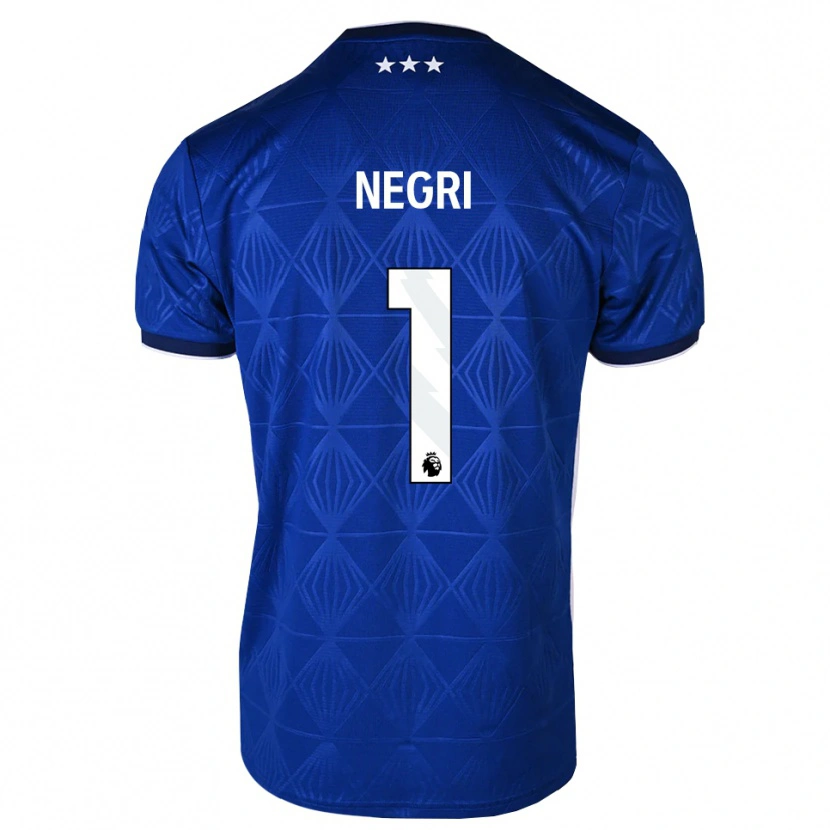 Danxen Homem Camisola Natalia Negri #1 Azul Médio Branco Vermelho Principal 2026/27 Camisa