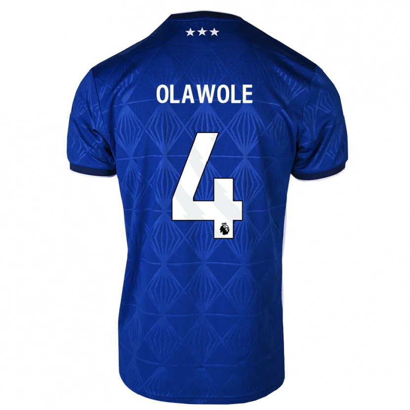 Danxen Homem Camisola Kellyan Olawole #4 Azul Médio Branco Vermelho Principal 2026/27 Camisa