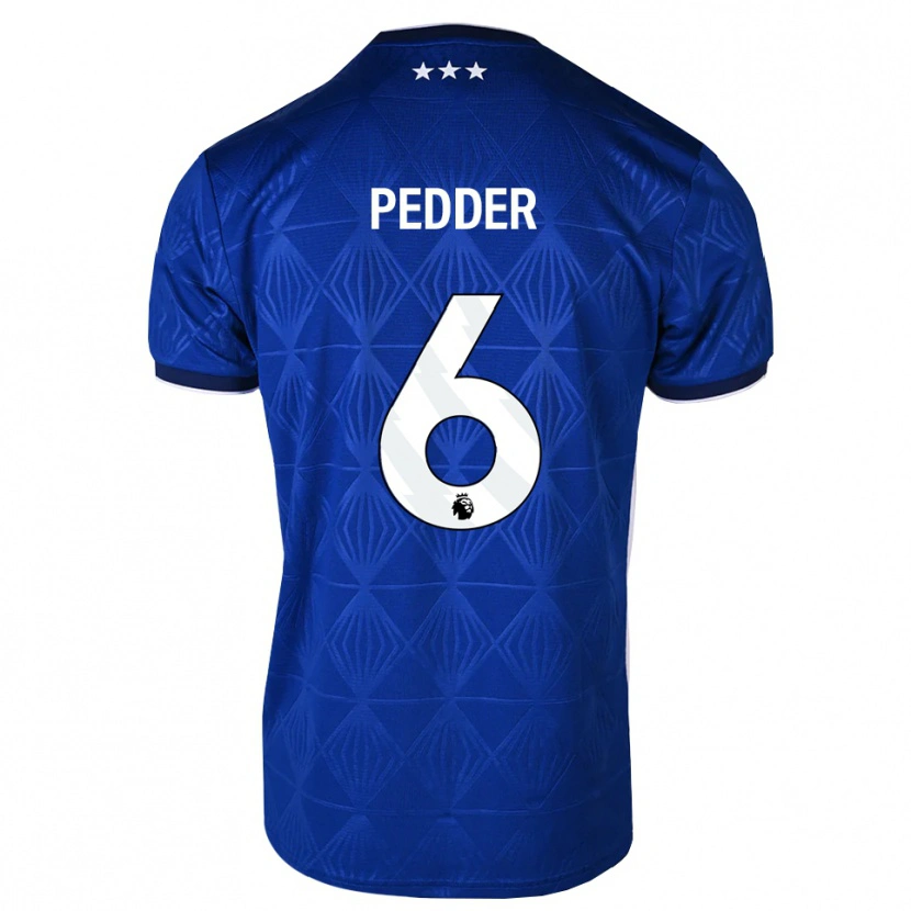 Danxen Homem Camisola Indiana Pedder #6 Azul Médio Branco Vermelho Principal 2026/27 Camisa