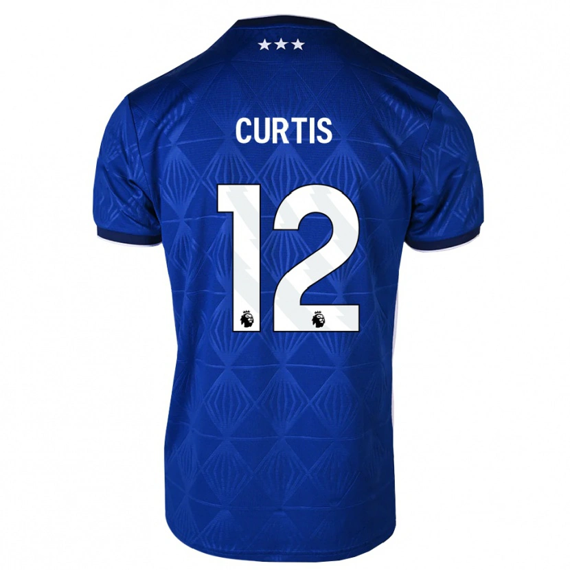 Danxen Homem Camisola Henry Curtis #12 Azul Médio Branco Vermelho Principal 2026/27 Camisa