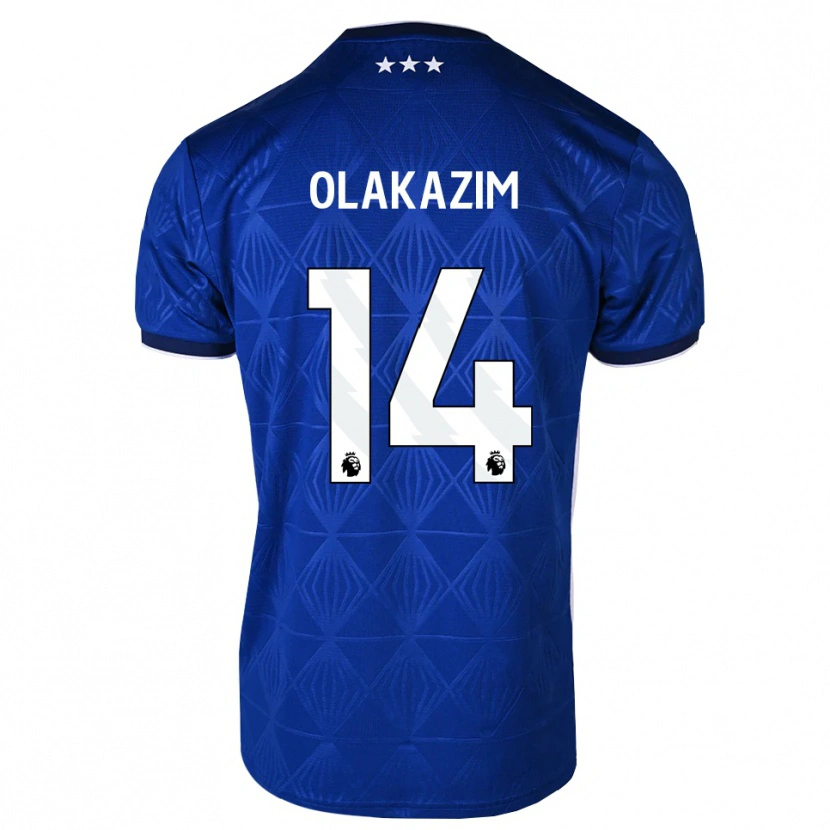 Danxen Homem Camisola Mustaan Olakazim #14 Azul Médio Branco Vermelho Principal 2026/27 Camisa