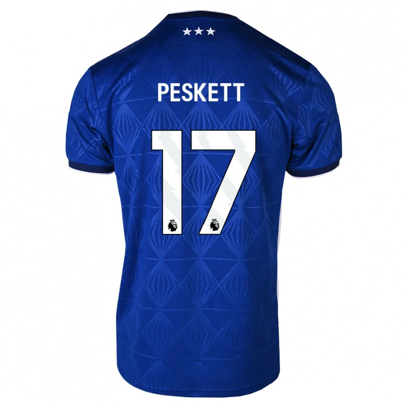 Danxen Homem Camisola Sophie Peskett #17 Azul Médio Branco Vermelho Principal 2026/27 Camisa