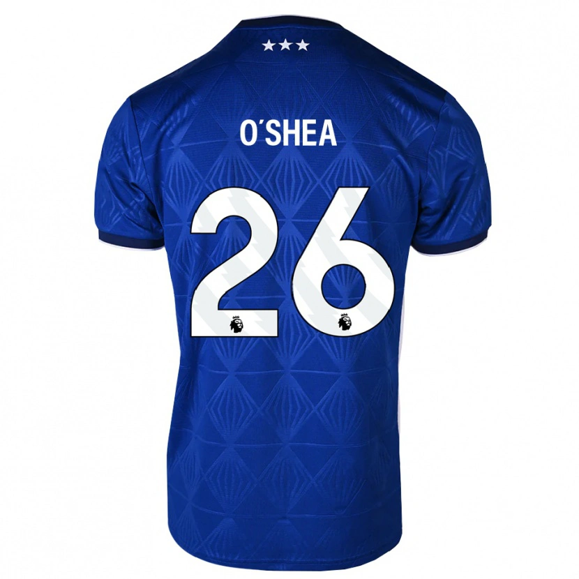Danxen Homem Camisola Dara O'shea #26 Azul Médio Branco Vermelho Principal 2026/27 Camisa