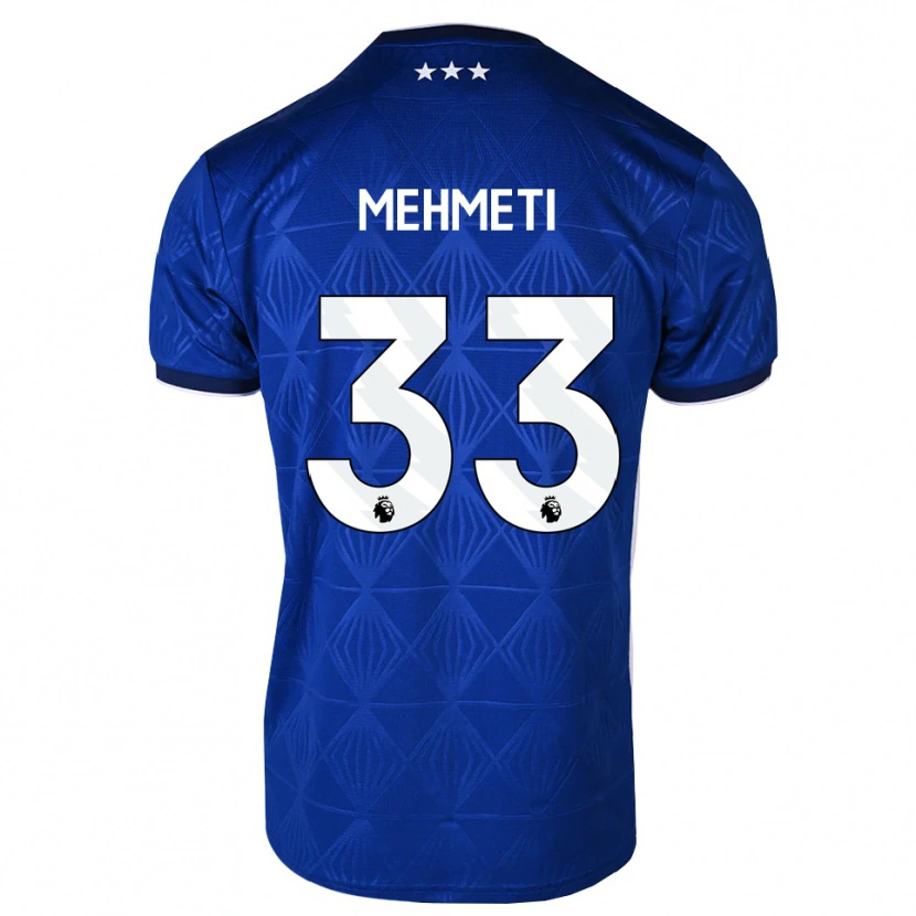 Danxen Homem Camisola Anis Mehmeti #33 Azul Médio Branco Vermelho Principal 2026/27 Camisa