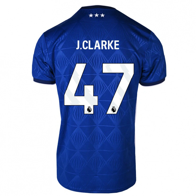 Danxen Homem Camisola Jack Clarke #47 Azul Médio Branco Vermelho Principal 2026/27 Camisa