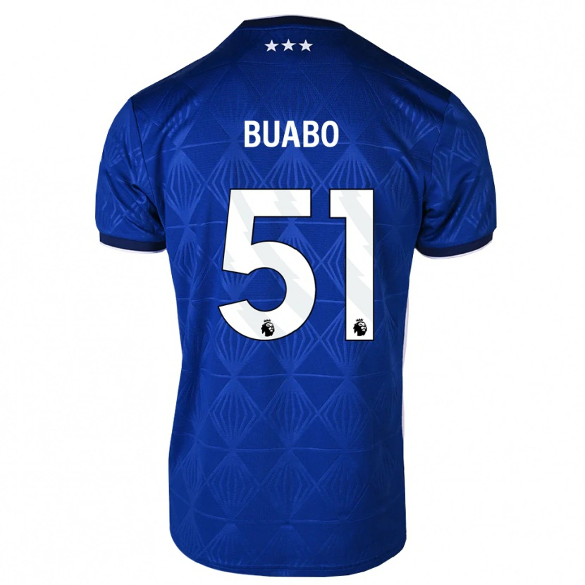 Danxen Homem Camisola Gerrard Buabo #51 Azul Médio Branco Vermelho Principal 2026/27 Camisa