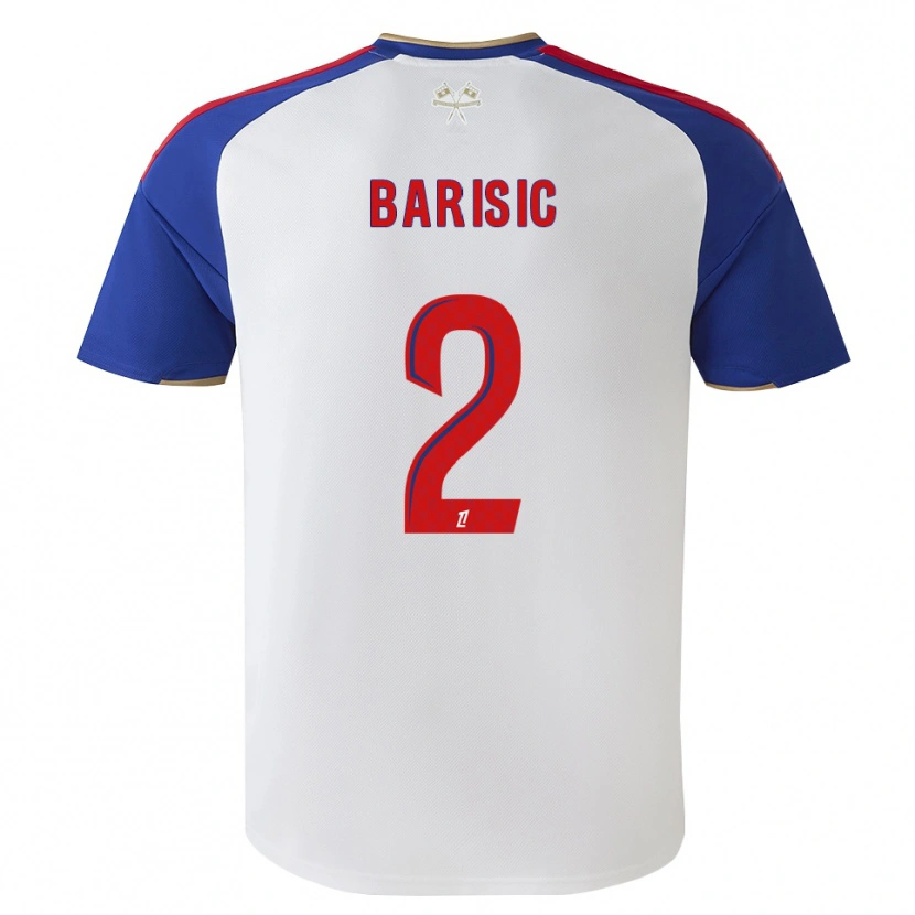 Danxen Homem Camisola Teo Barisic #2 Azul Real Vermelho Branco Principal 2026/27 Camisa