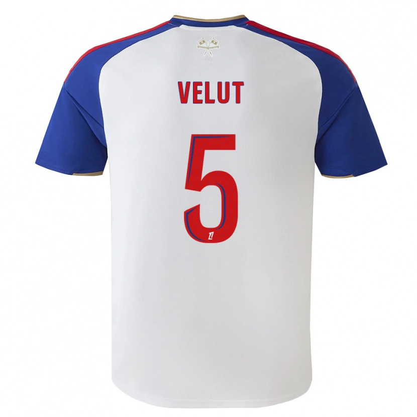 Danxen Homem Camisola Nolan Velut #5 Azul Real Vermelho Branco Principal 2026/27 Camisa