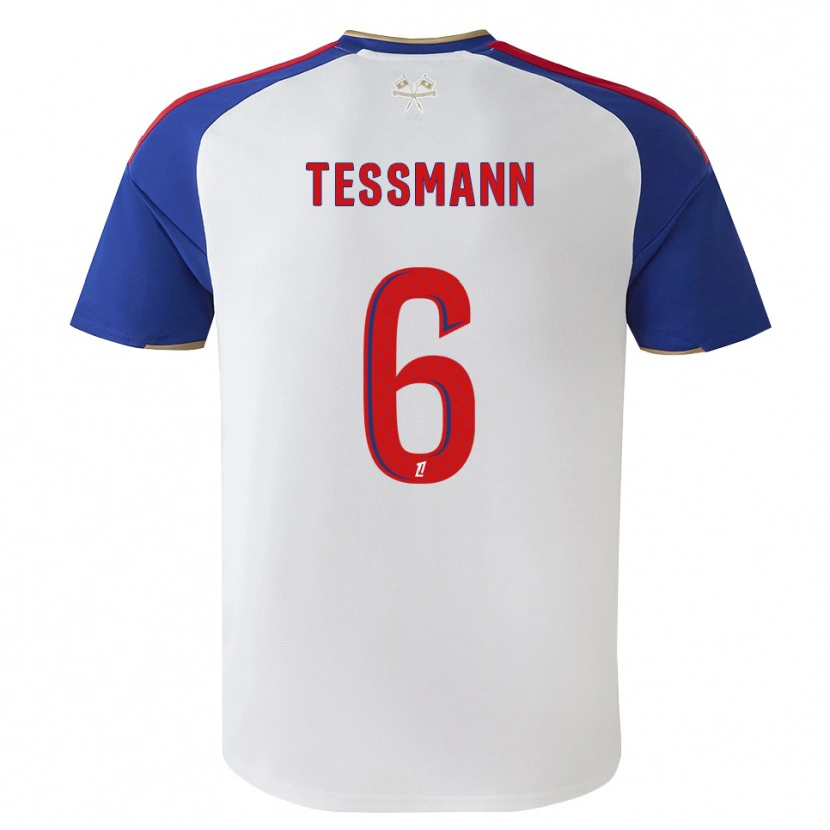 Danxen Homem Camisola Tanner Tessmann #6 Azul Real Vermelho Branco Principal 2026/27 Camisa