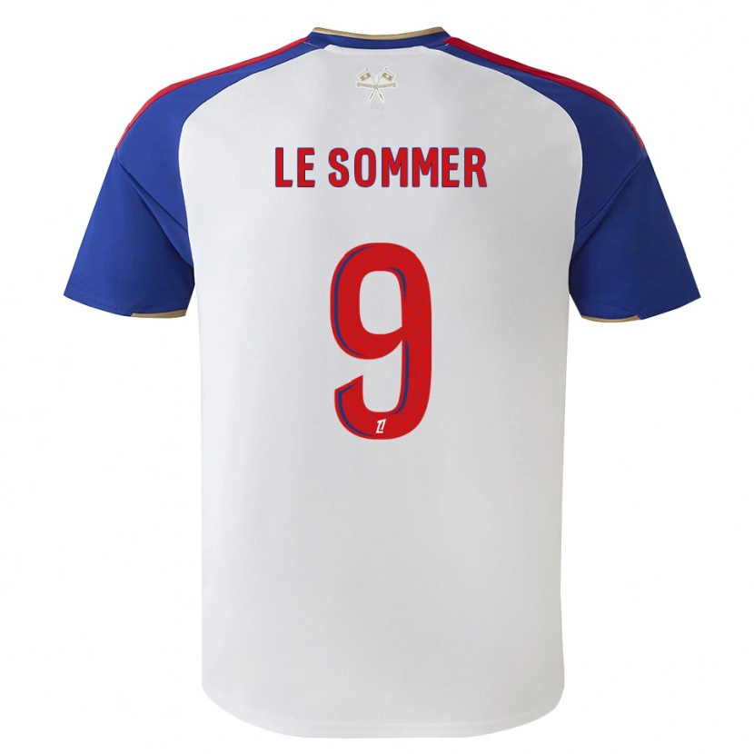 Danxen Homem Camisola Eugenie Le Sommer #9 Azul Real Vermelho Branco Principal 2026/27 Camisa